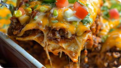 BEEF ENCHILADA CASSEROLE