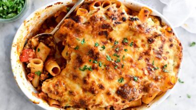 Baked Sausage and Cheese Rigatoni