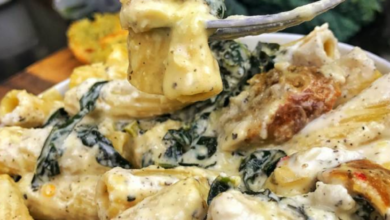 Creamy Kale Pasta with Sausage