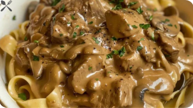 Easy Homemade beef stroganoff