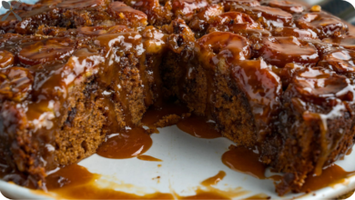 Easy Upside-Down Banana Cake with Chocolate Chips