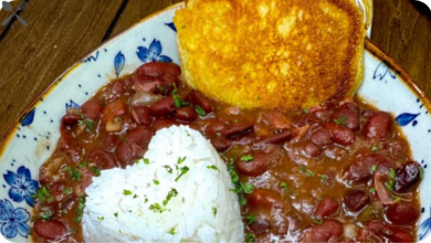 Red Beans and Rice with Johnnycakes