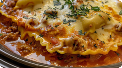 Slow Cooker Beef and Cheese Ravioli Lasagna
