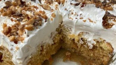 Toffee Butterscotch Poke Cake