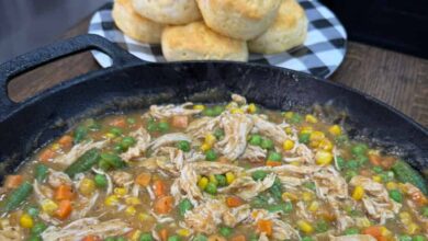 Chicken pot pie biscuits