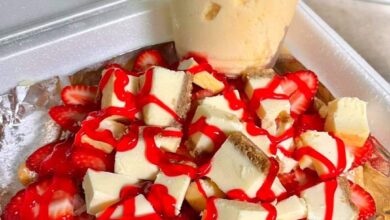 Strawberry Cheesecake Funnel Cake
