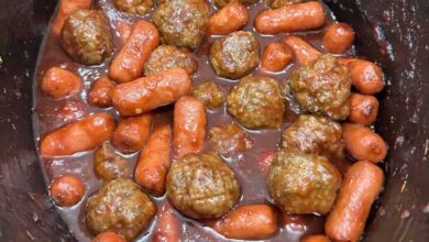 Crockpot Meatballs and Little Smokies