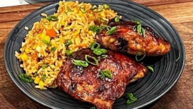 Teriyaki Chicken and Fried Rice
