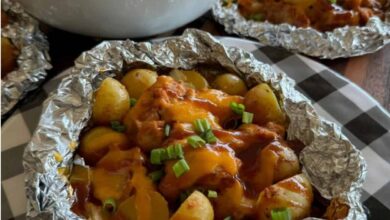  BBQ Chicken and Potato Foil Packets