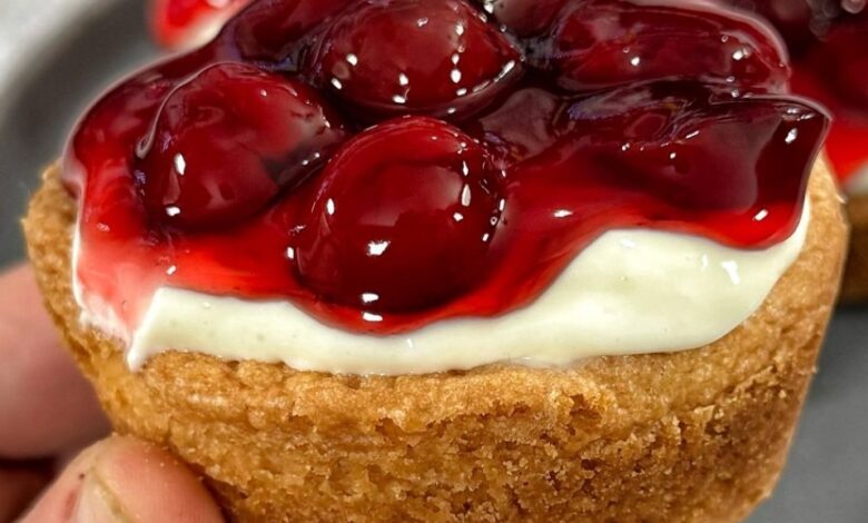 Sugar Cookie Cherry Cheesecake