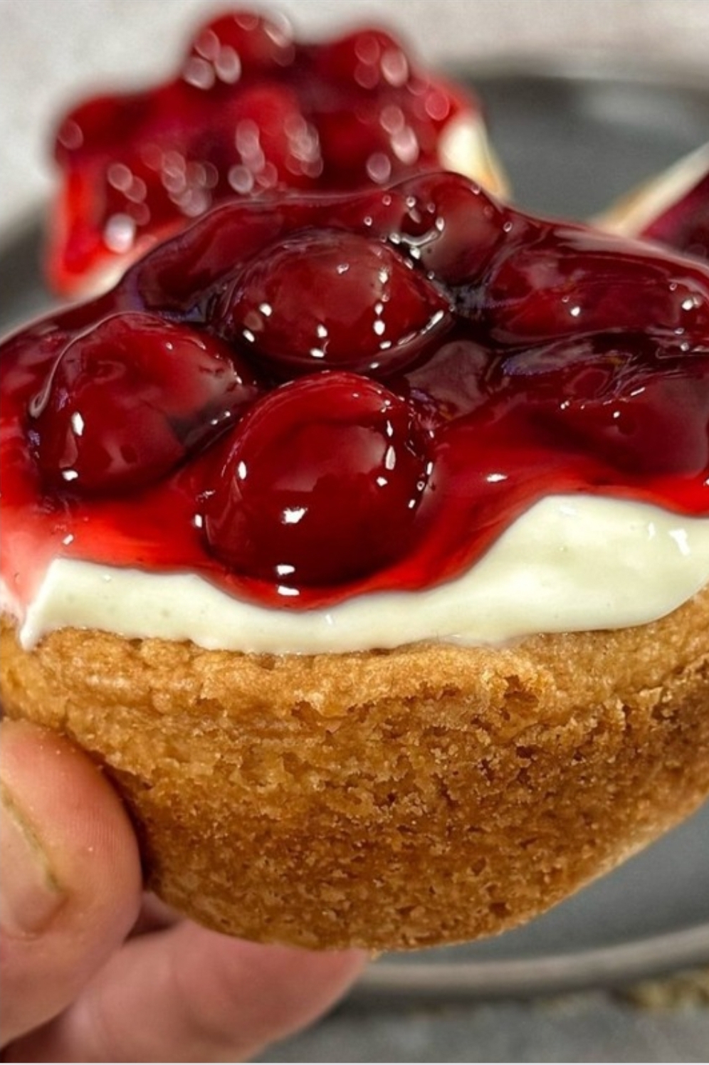 Sugar Cookie Cherry Cheesecake