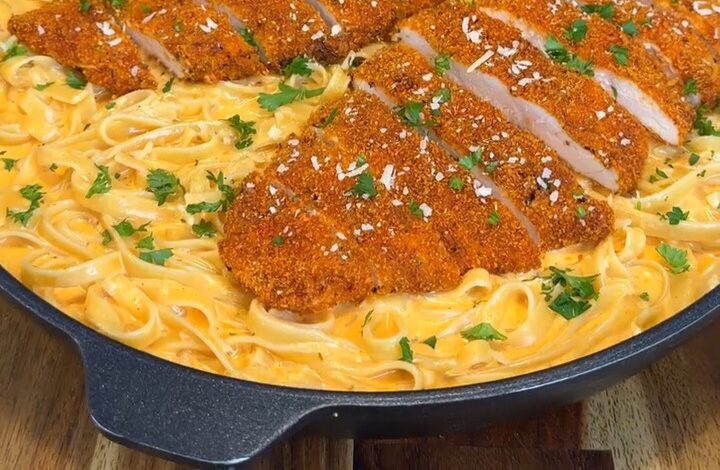 Crispy Buffalo Chicken Alfredo