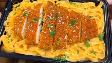 Crispy Buffalo Chicken Alfredo
