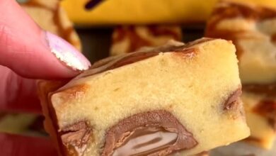 Fudgy Dairy Milk Caramel Blondies