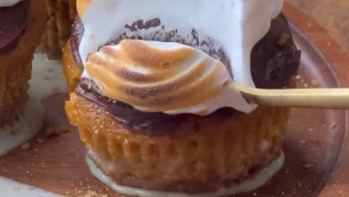 Pumpkin S'mores Tres Leches Cupcakes