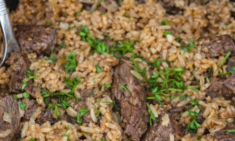 Steak Tips and Rice One-Pot Dinner That’s Bold and Filling