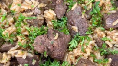 Steak Tips and Rice One-Pot Meal