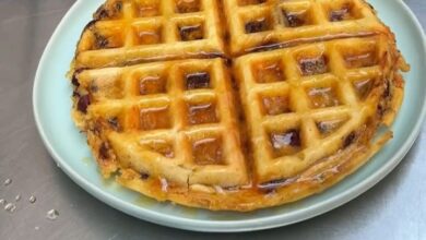 Chili Cornbread Waffles