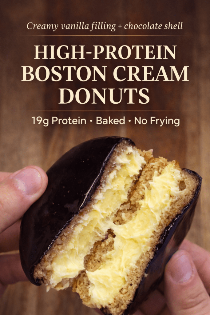 High-Protein Boston Cream Donuts (Baked, No Frying!)