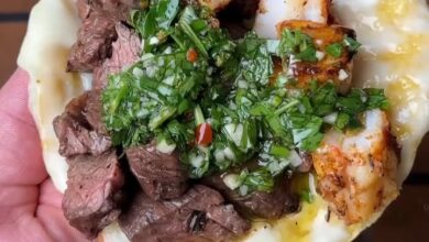 Steak and Shrimp Tacos with Chimichurri