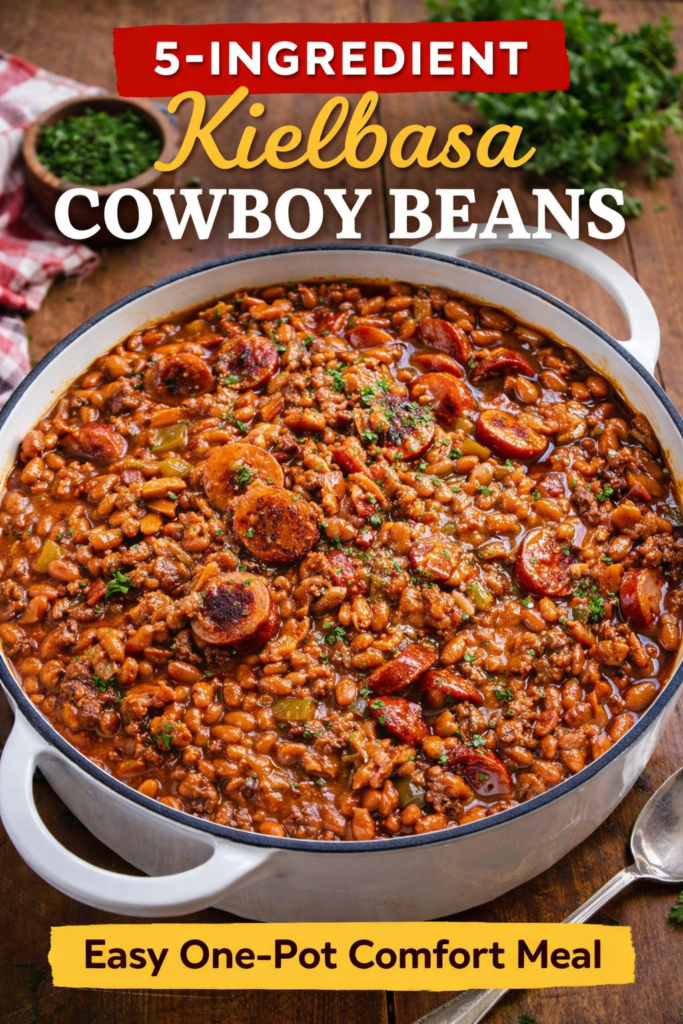 5-Ingredient Kielbasa Cowboy Beans (Easy One-Pot Comfort Meal)