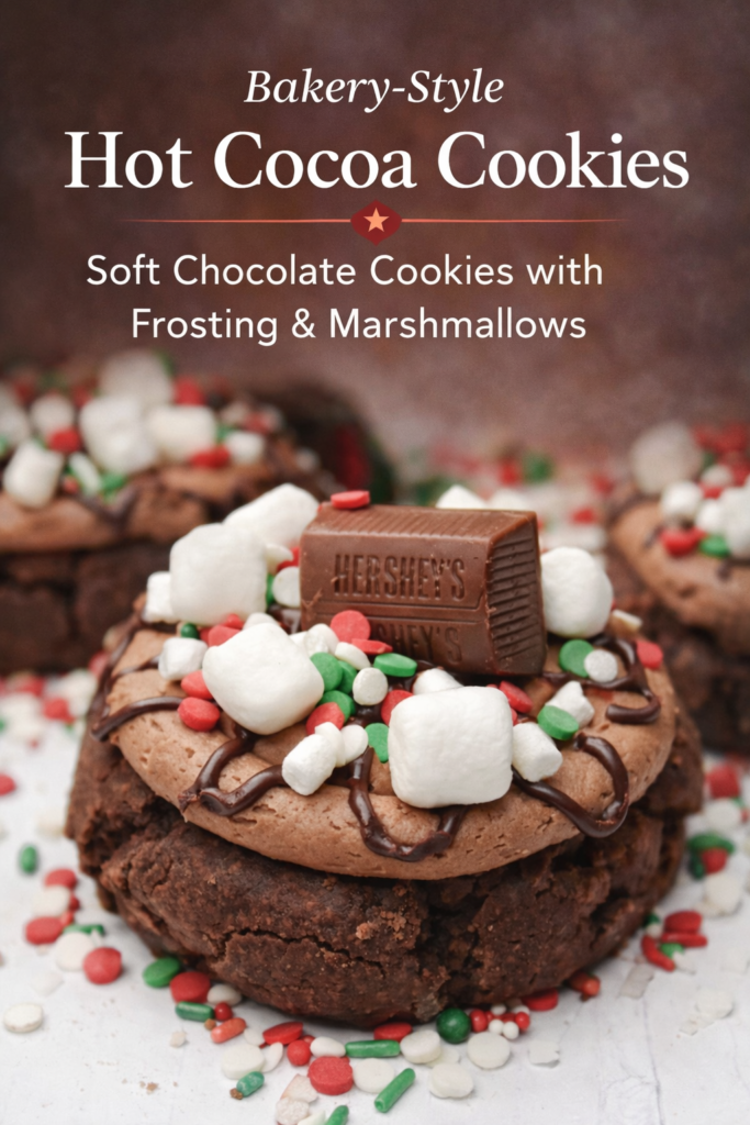 Bakery-Style Frosted Hot Cocoa Cookies Recipe (Perfect Holiday Dessert)