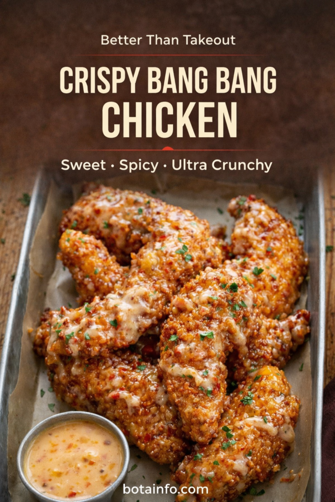 Crispy Bang Bang Chicken – Sweet & Spicy Fried Chicken Tenders Recipe
