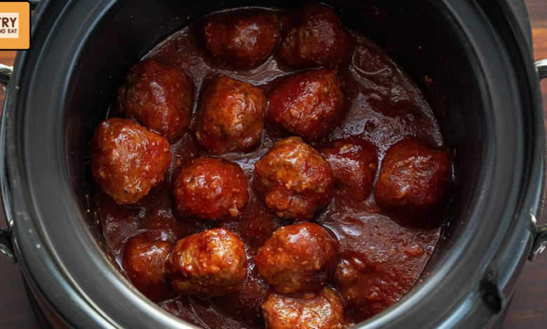Easy Crockpot Cranberry Meatballs