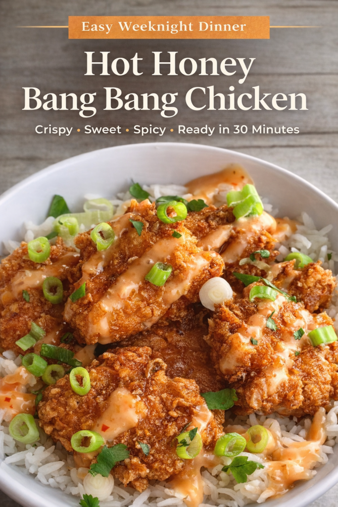 Hot Honey Bang Bang Chicken Bites (Crispy, Sweet & Spicy!)