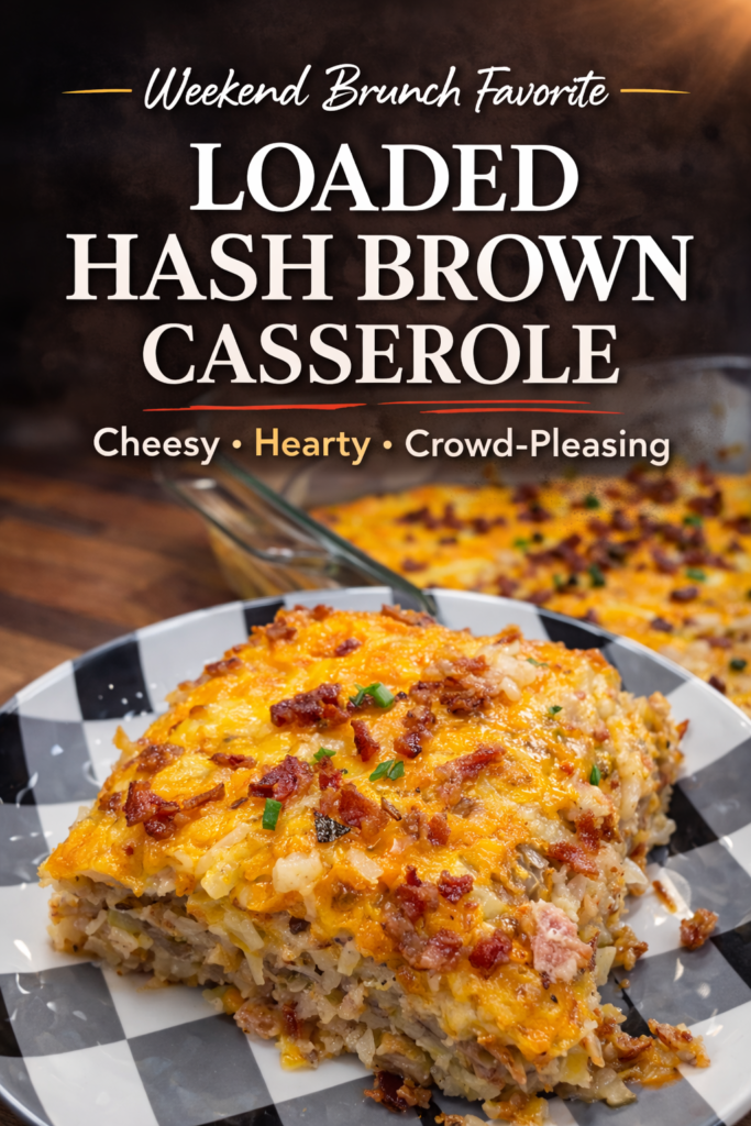 Loaded Hash Brown Breakfast Casserole – Cheesy Bacon Brunch Bake