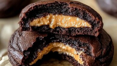Peanut Butter-Stuffed Chocolate Cookies