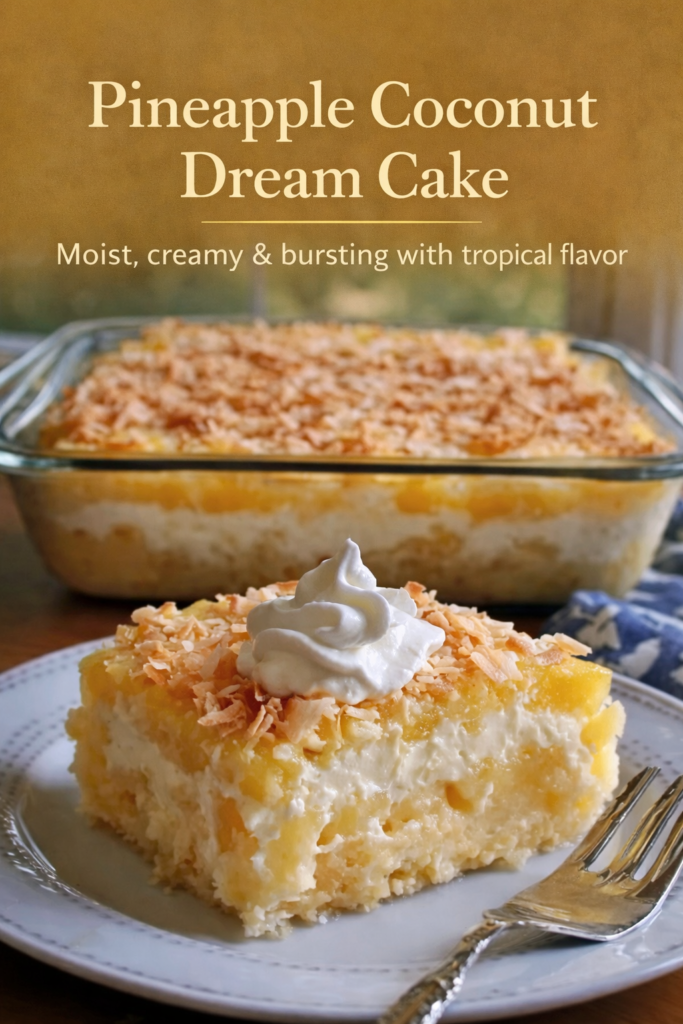 Pineapple Coconut Dream Cake (Moist, Creamy Tropical Dessert)