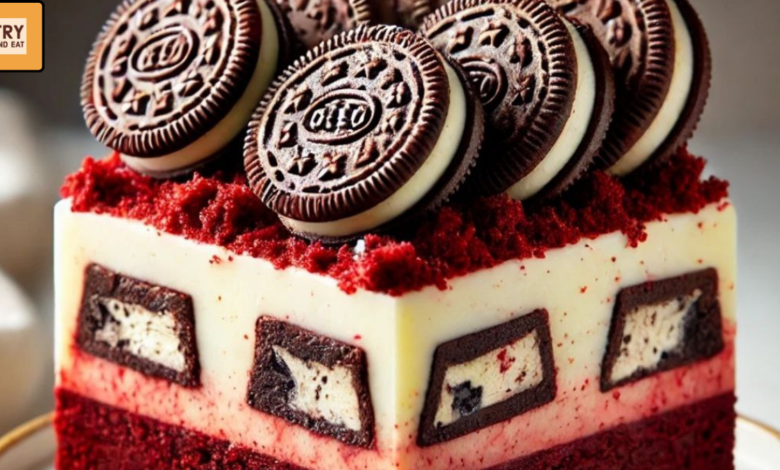 Red Velvet Cookies & Cream Cheesecake Brownies
