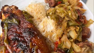 Smothered Cabbage & Baked Turkey Wings