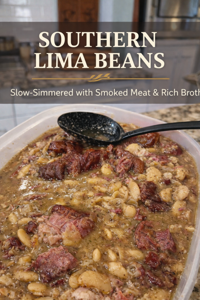Southern-Style Lima Beans with Smoked Meat (Creamy Butter Beans Recipe)