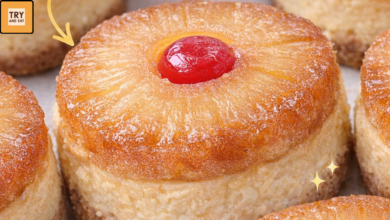 Mini Pineapple Upside Down Cheesecakes – Easy Retro Dessert