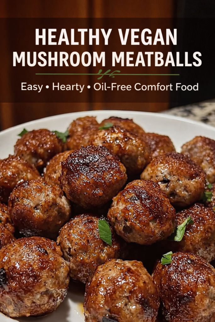Healthy Vegan Mushroom Meatballs (Easy & Hearty Plant-Based Recipe)