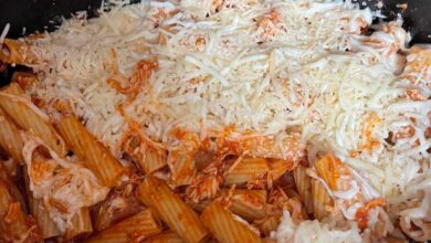 Crockpot Chicken Parmesan Pasta