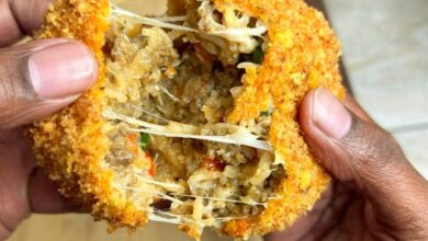 Seafood Dirty Rice & Cheddar Jalapeño Balls