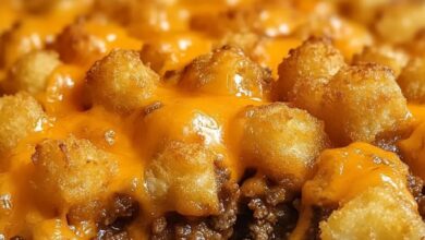 Tater Tot Casserole with Ground Beef