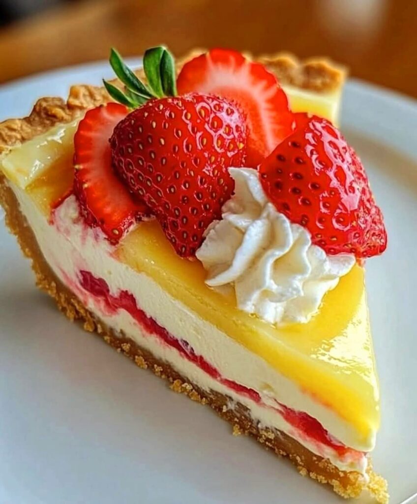 Zesty Strawberry Lemon Cheesecake