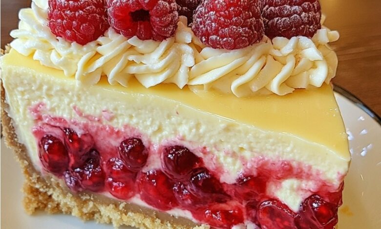 Raspberry White Chocolate Cheesecake