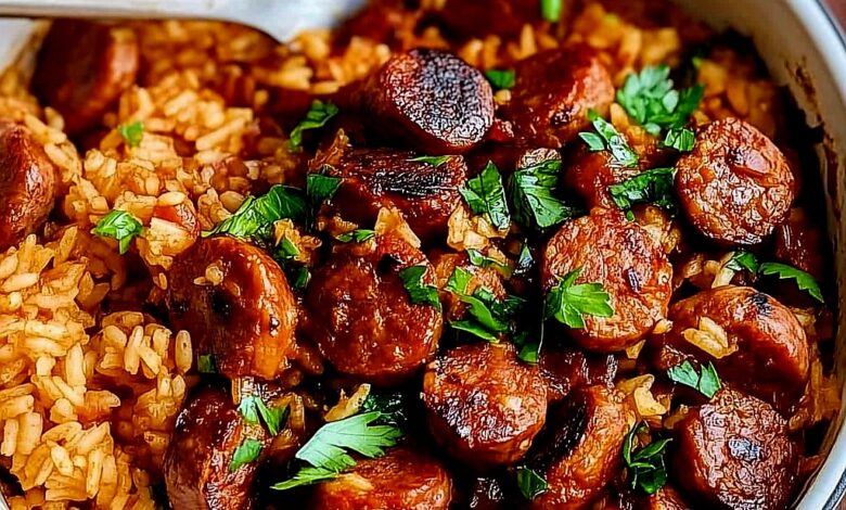 Smoky Sausage & Rice Skillet