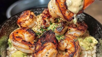 Spicy Shrimp and Avocado Rice Bowl