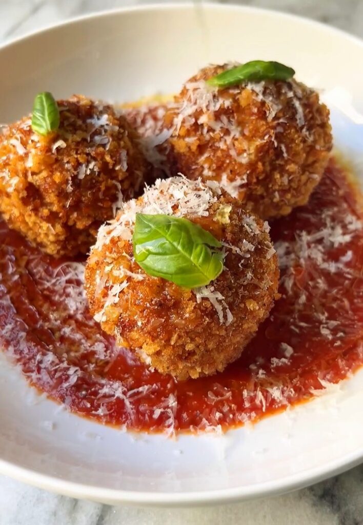 Stuffed Chicken Parm Meatballs