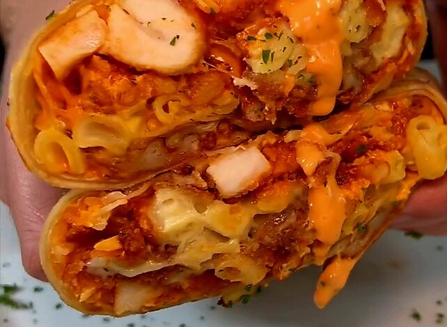 Buffalo Chicken Mac Burrito
