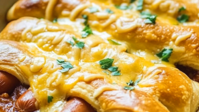 Chili Cheese Crescent Hot Dog Bake