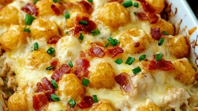 Cheesy Chicken Bacon Ranch Tater Tot Casserole