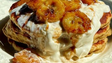 Caramelized Banana Buttermilk Pancakes
