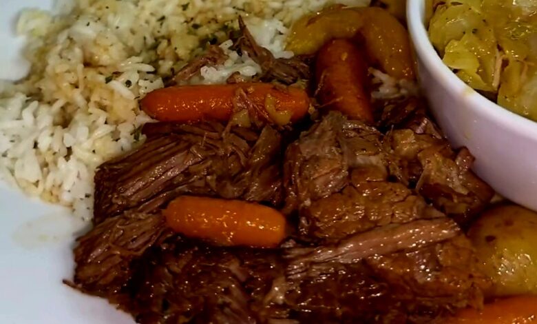 Roast Cabbage Rice and Croissants